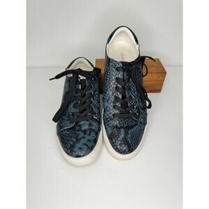 KENNETH COLE New York, Womens Kam, Blue Snake Print Sneakers Size 7.5